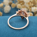 Oval cut Moissanite Halo  Engagement Ring 