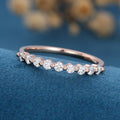 Moissanite | Diamond Half Eternity Wedding (Anniversary)Band 