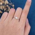 Round cut Opal | Aquamarine Engagement ring 