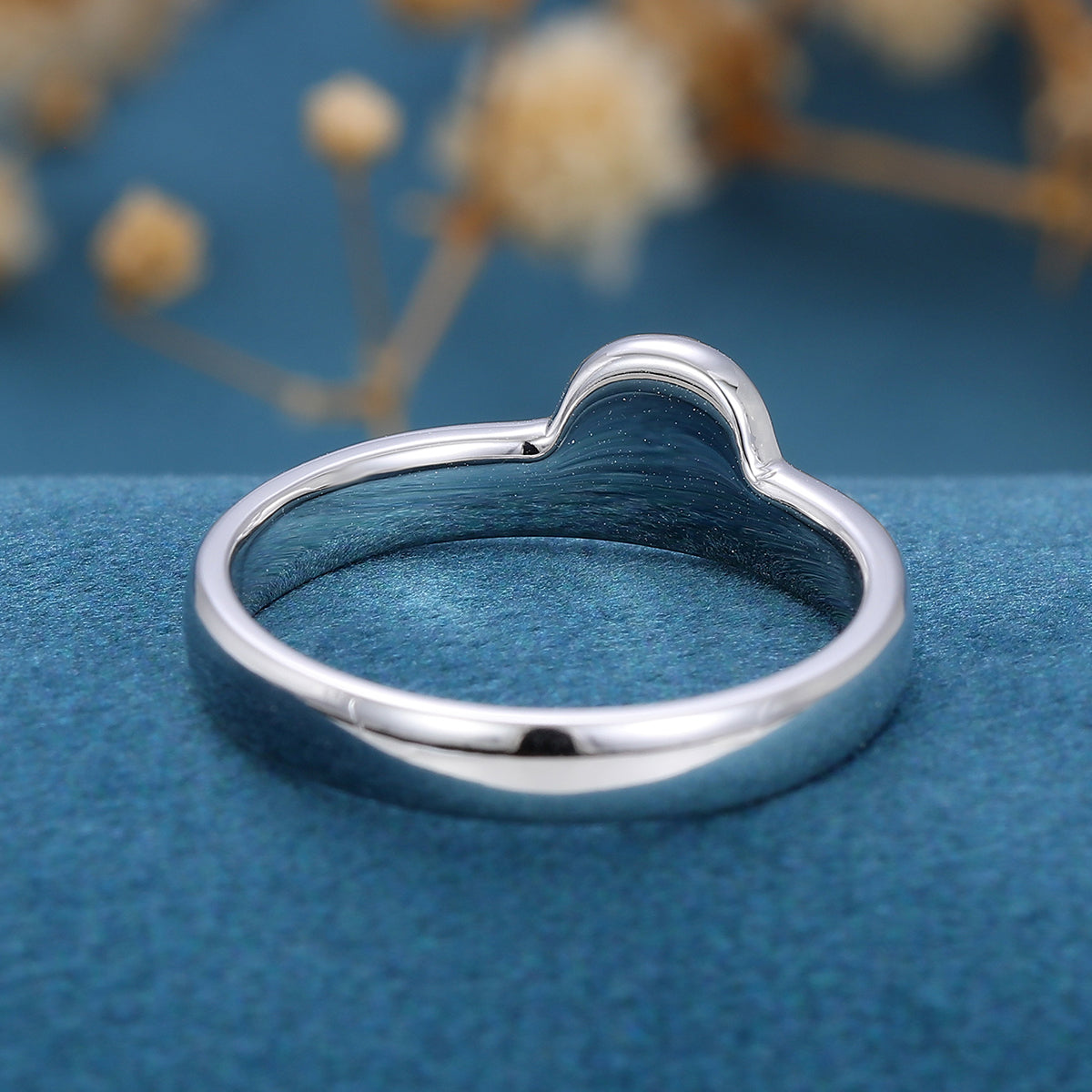 Round cut Opal Engagement Ring 