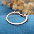 Diamond Curved Wedding Band Ring Matching Engagement ring 