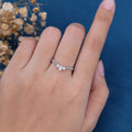 Pear shaped Curved Wedding Band Ring 