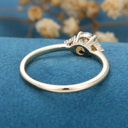 Round cut Moissanite Engagement Ring 