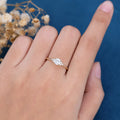 Round cut Moissanite Engagement Ring 