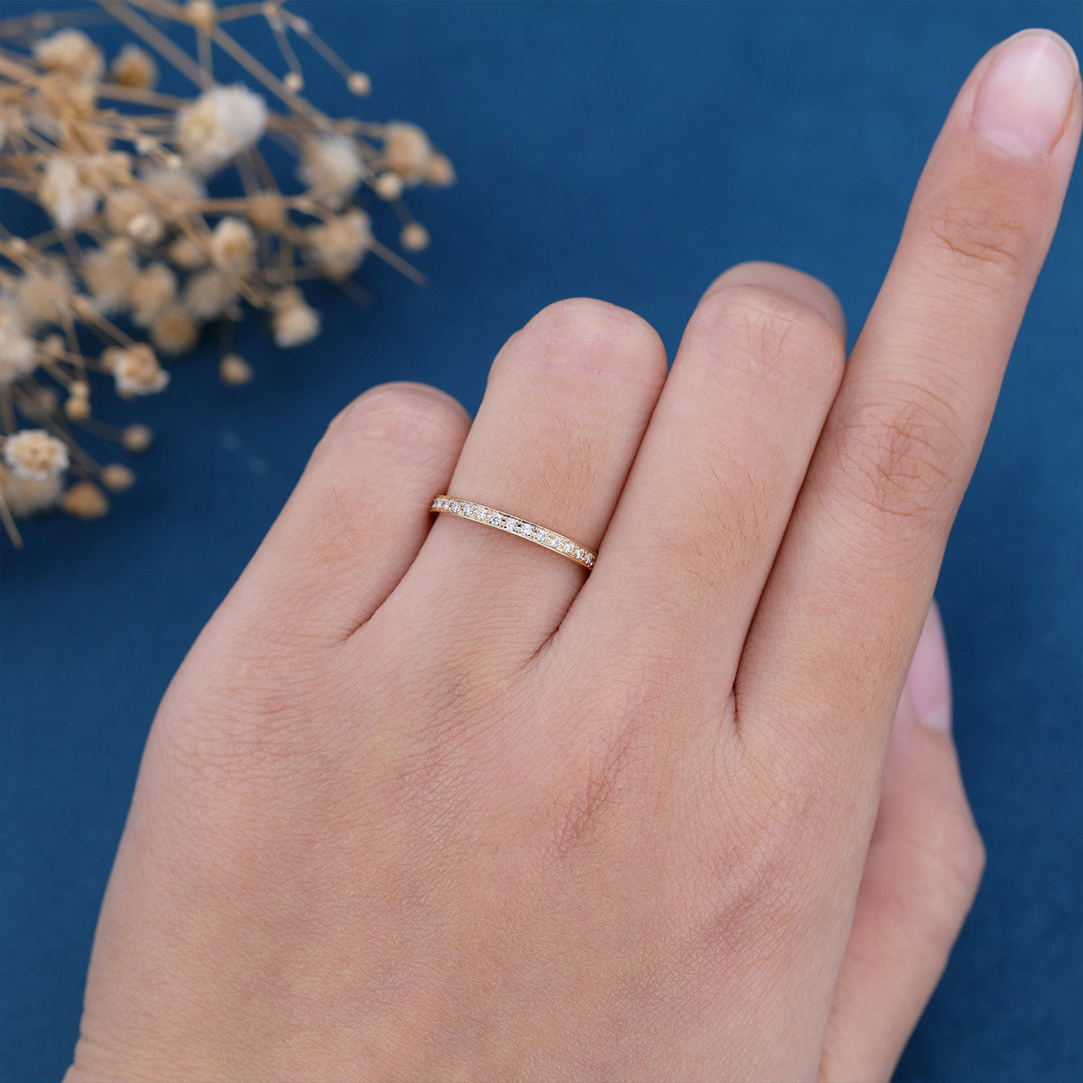 Eternity Moissanite Matching Wedding Band 